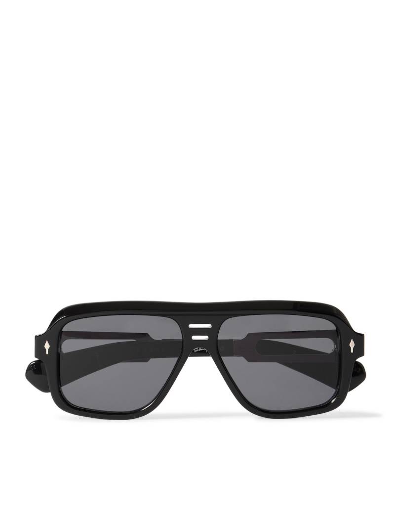 Jacques Marie Mage - Glenn Gould Fugue Aviator-Style Acetate and Silver-Tone Sunglasses - Men - Black von Jacques Marie Mage