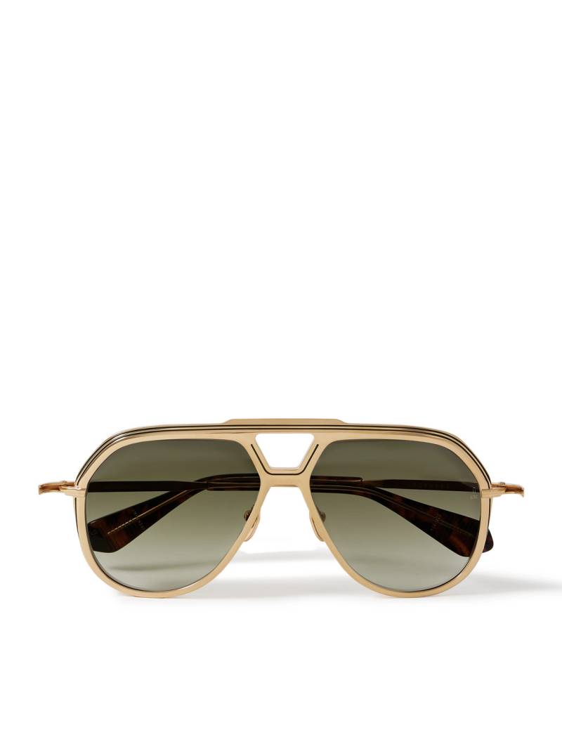 Jacques Marie Mage - Lockheed Aviator-Style Gold-Tone and Tortoiseshell Acetate Sunglasses - Men - Gold von Jacques Marie Mage
