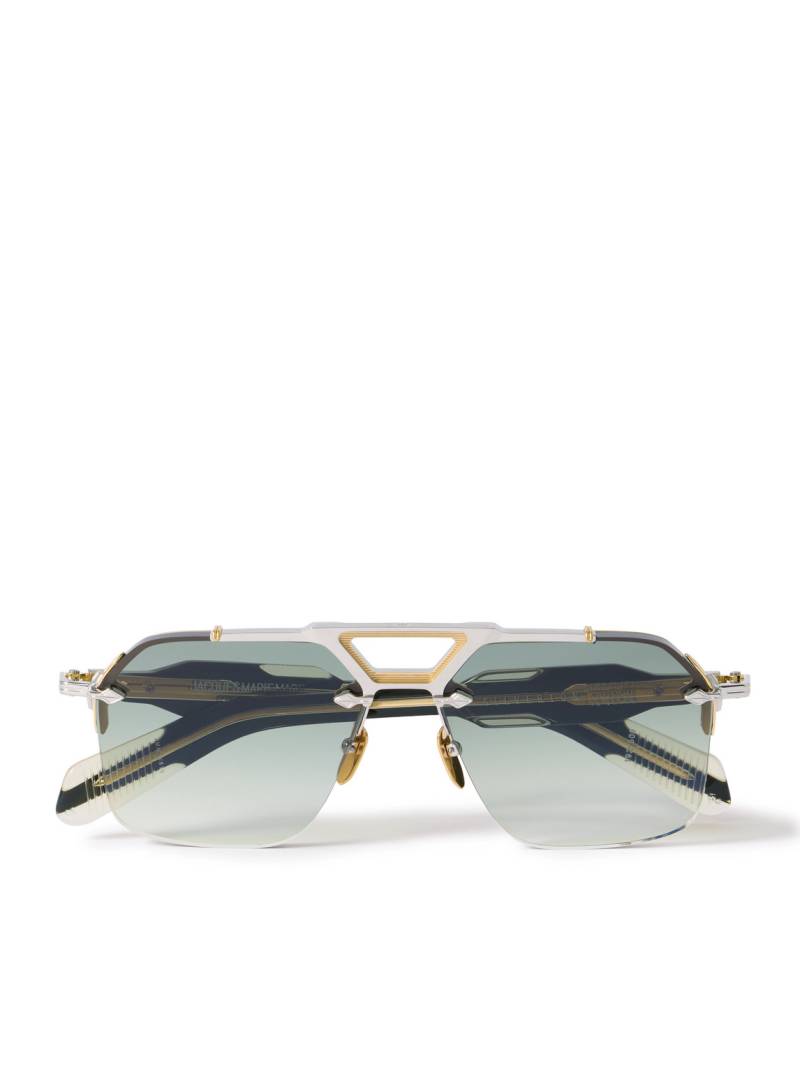 Jacques Marie Mage - Silverton Aviator-Style Acetate and Gold-Tone Sunglasses - Men - Black von Jacques Marie Mage