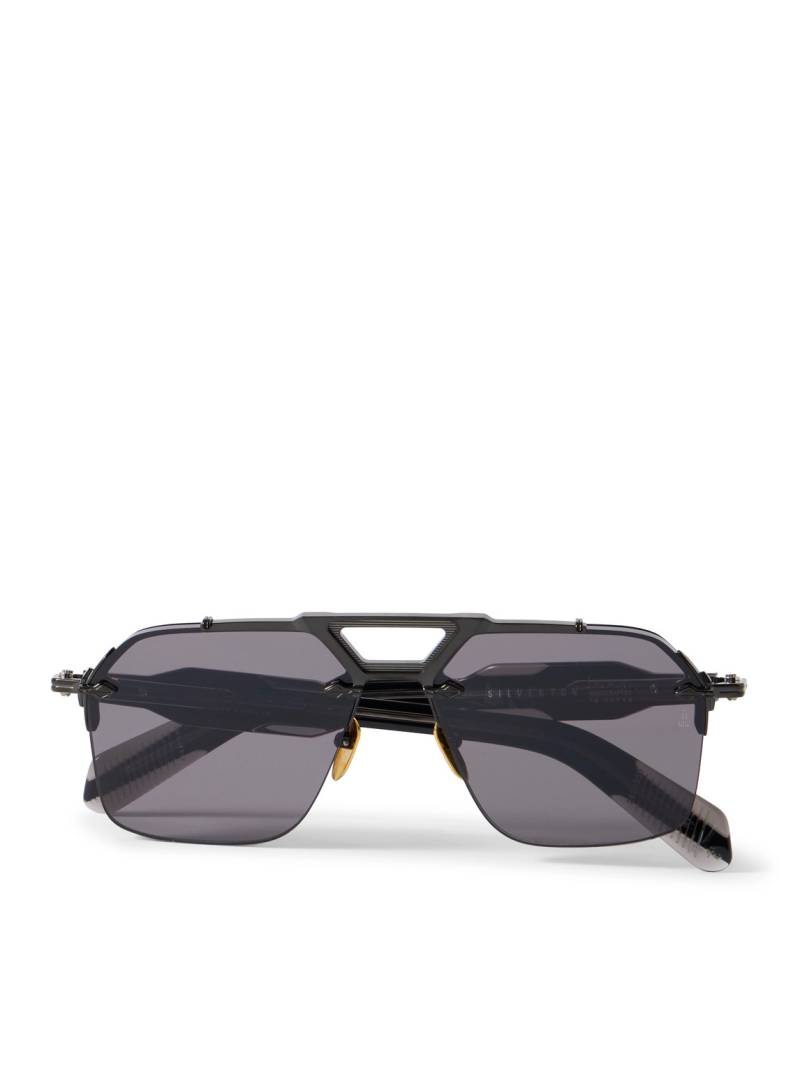 Jacques Marie Mage - Silverton Aviator-Style Acetate and Silver-Tone Sunglasses - Men - Black von Jacques Marie Mage