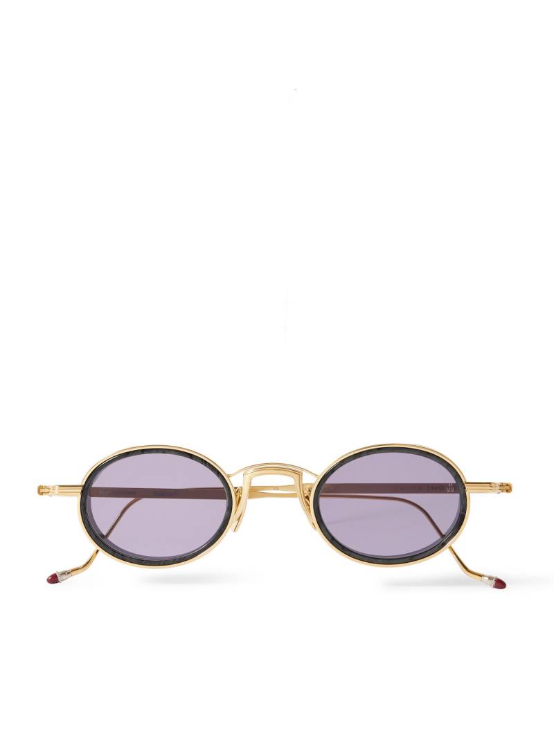 Jacques Marie Mage - Varda Oval-Frame Gold-Tone and Acetate Sunglasses - Men - Brown von Jacques Marie Mage