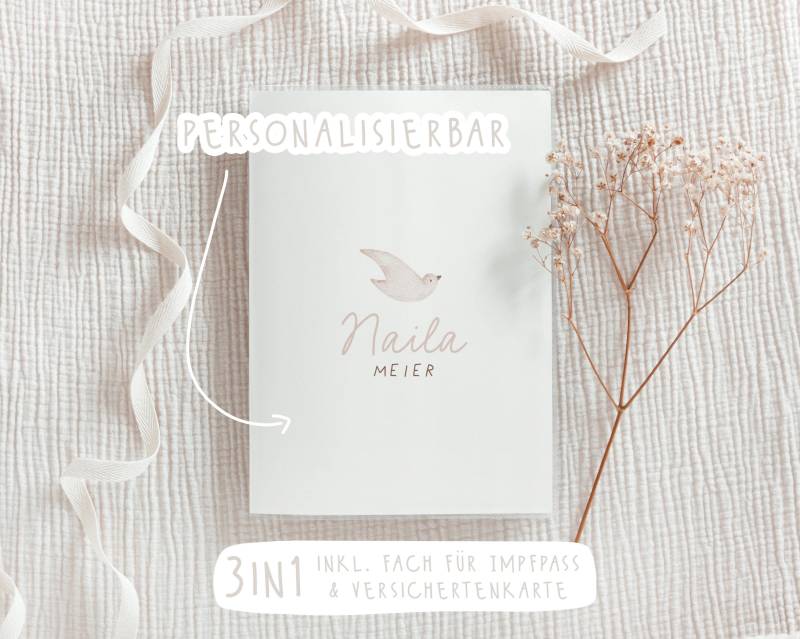 U-Heft Hülle - Kleiner Vogel // Personalisierbar Impfpass & Versichertenkarte von JacquiDesignsShop