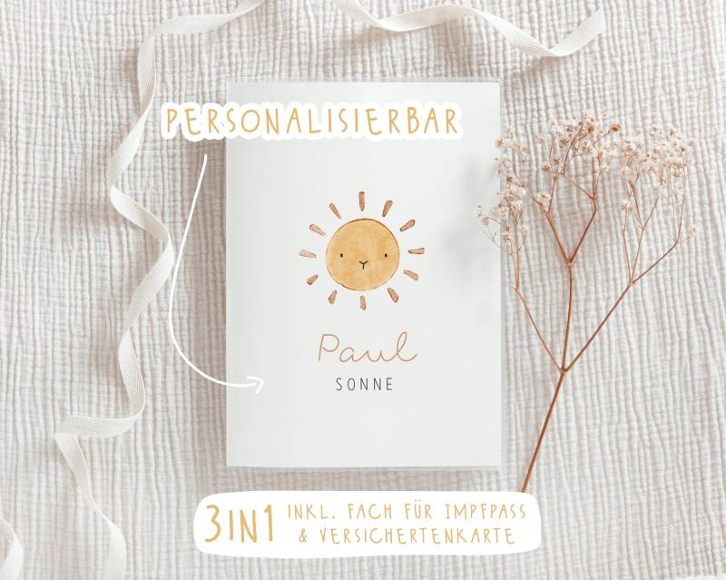 U-Heft Hülle - Sonne // Personalisierbar Impfpass & Versichertenkarte von JacquiDesignsShop