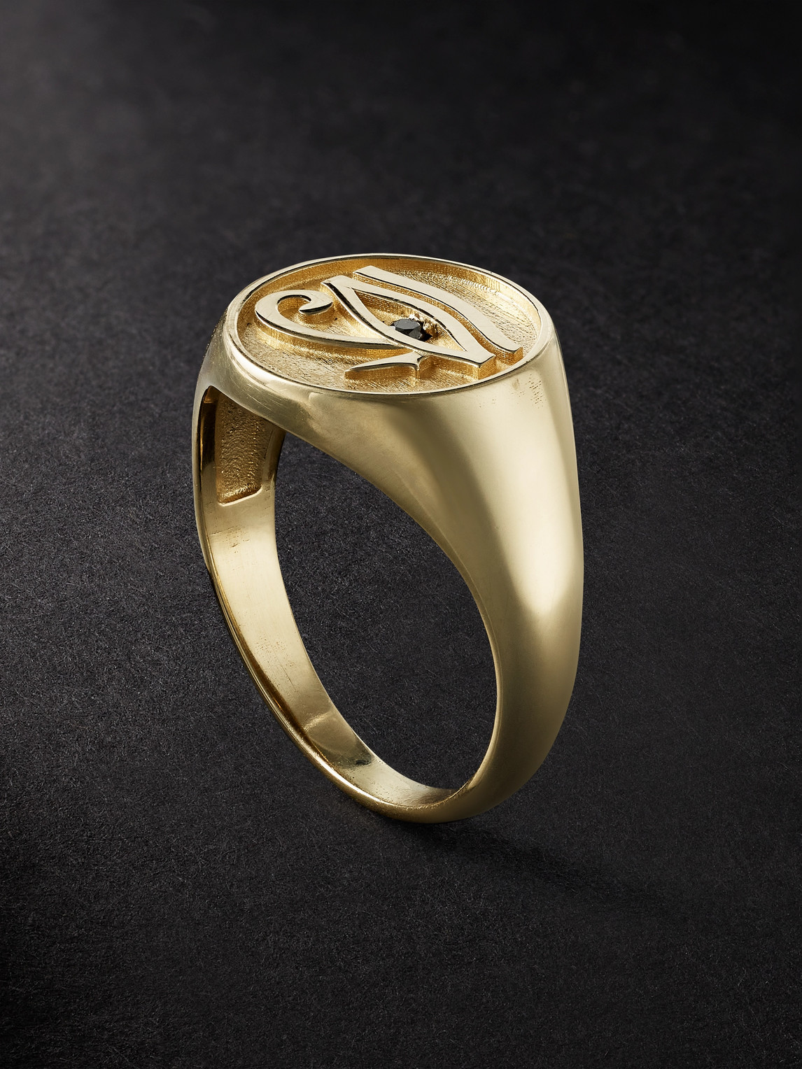 Jacquie Aiche - Eye Of Horus Gold Diamond Signet Ring - Men - Gold - 6 von Jacquie Aiche