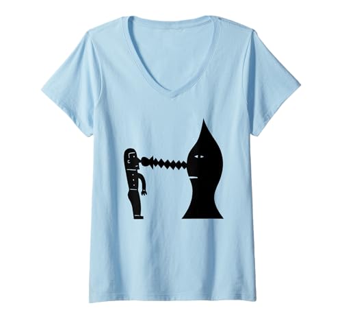 Damen Monster Punch Papierschneiden von Jad Fair T-Shirt mit V-Ausschnitt Damen Monster Punch Papierschneiden von Jad Fair T-Shirt mit V-Ausschnitt von Jad Fair