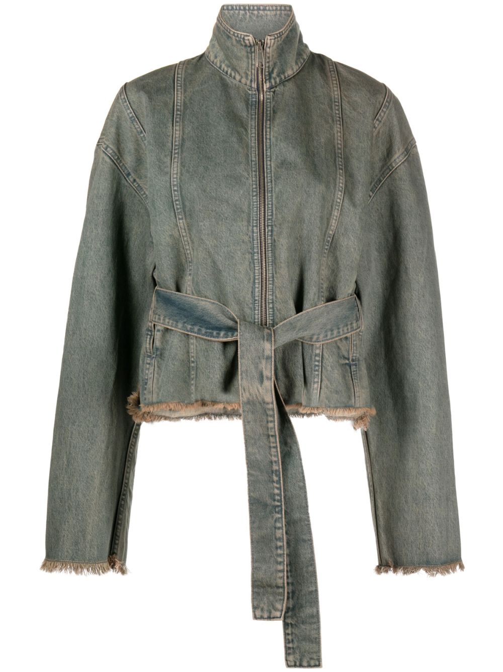 Jade Cropper Jeansjacke mit Gürtel - Blau von Jade Cropper