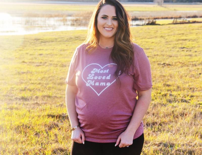 Valentinstag Schwangerschaftsankündigung, Mutterschafts Shirt, Glücklicher Ich Bin Schwanger Shirt von JadeAndLight