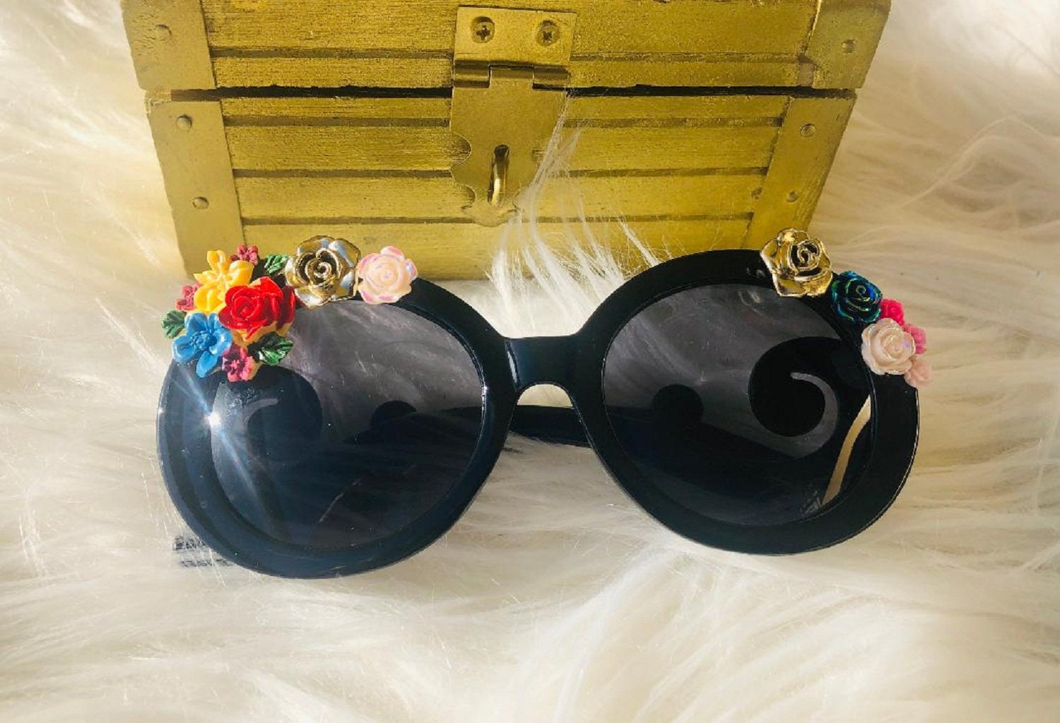 Kinder Oval Einzigartige Floral Sonnenbrille von JadeItTreasures