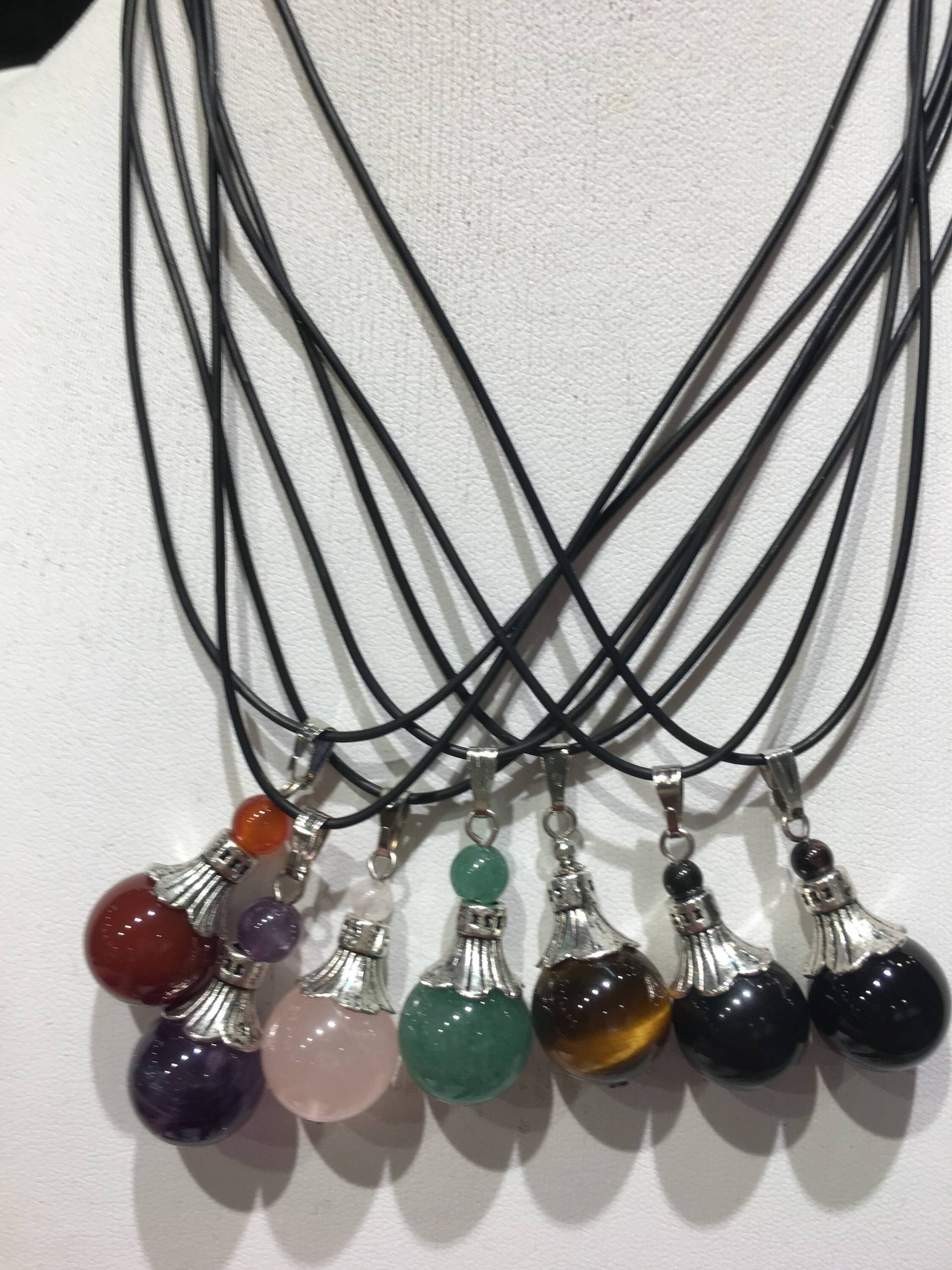 Energie-Edelsteinketten, Hohe Energie-Ketten, Edelsteinketten, Amethyst Halskette, Aventurin Karneol Halskette von JadeJewleryByLiang