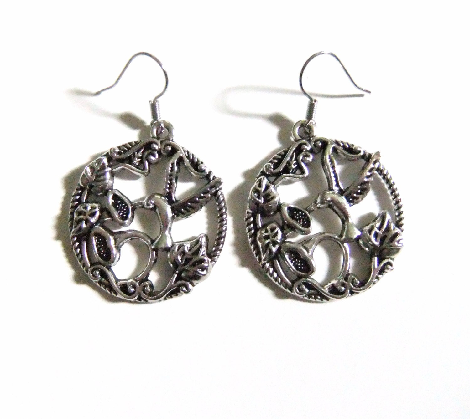 Silber Kolibri Ohrringe, Schmuck von JadeMade82
