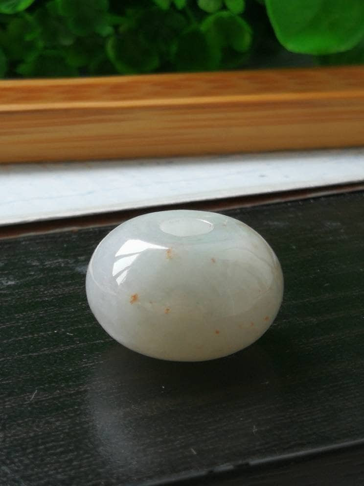 Roter Floraler Typ A Grade Natürlicher Jadeit Jade Fei Cui Abacus Barrel Anhänger von JadeRabbitGems