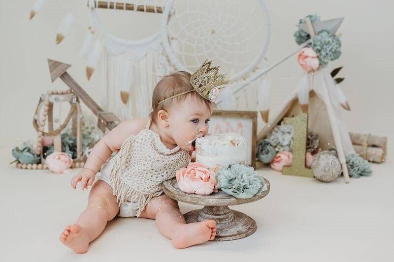 Baby Mädchen Geburtstag Outfit Boho Wild Einen Ersten Fransen Strampler von JadeandJo