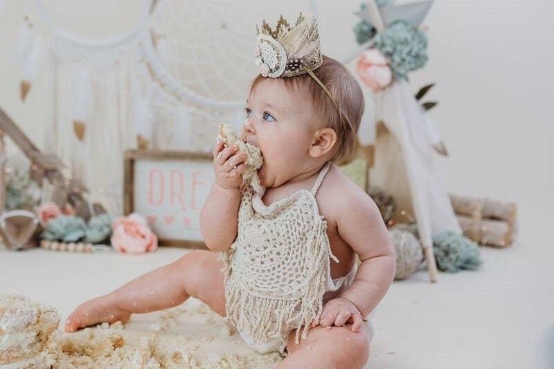 Baby Mädchen Geburtstag Outfit Boho Wild Einen Ersten Fransen Strampler von JadeandJo