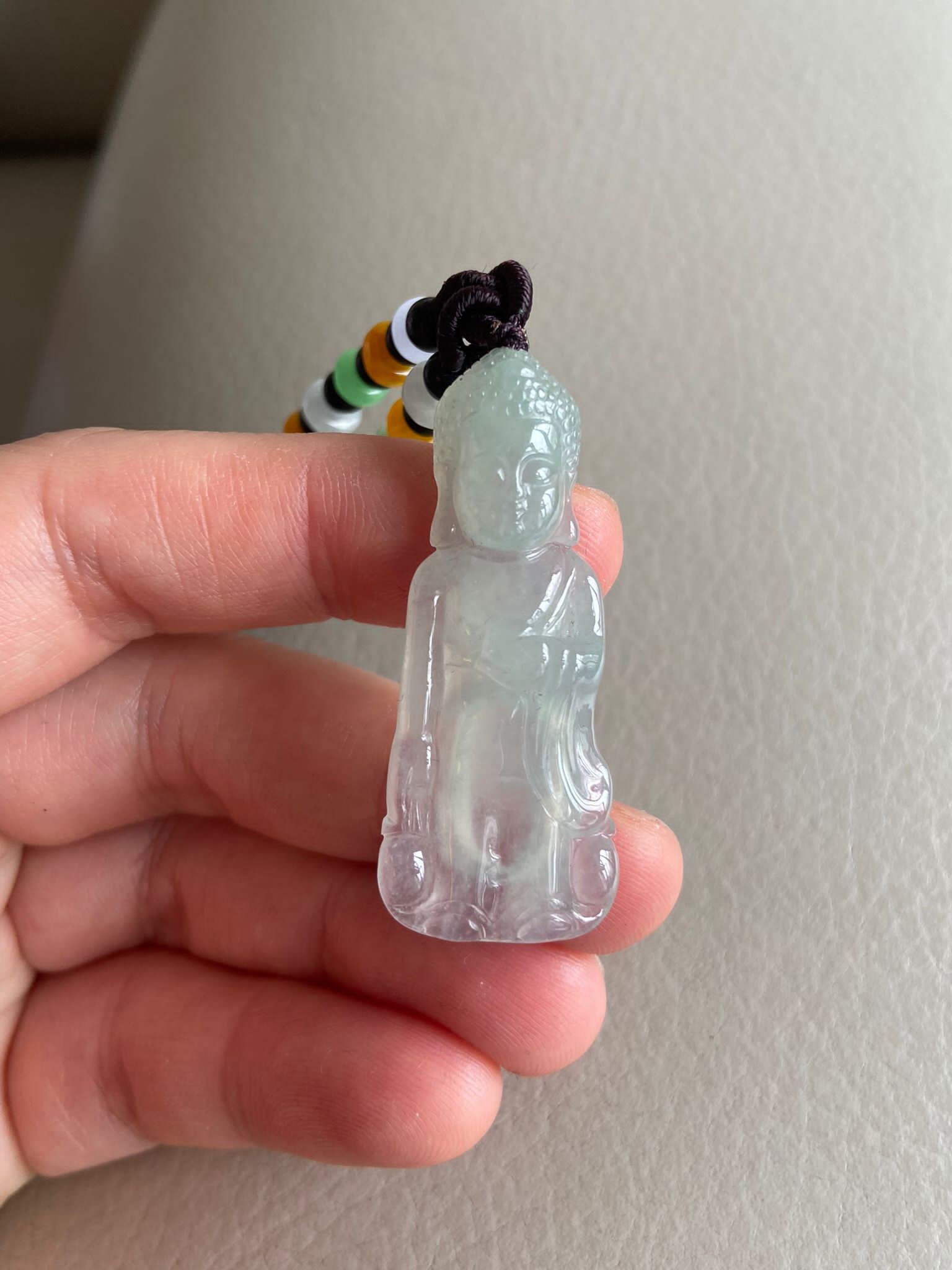 Guan Yin | 觀音 Jadeit Jade Anhänger, Hellgrün, Natürliche Grade A Typ Jade, Zertifiziert, Burma Edelsteine, Schmuck, Halskette von JadeiteRoom