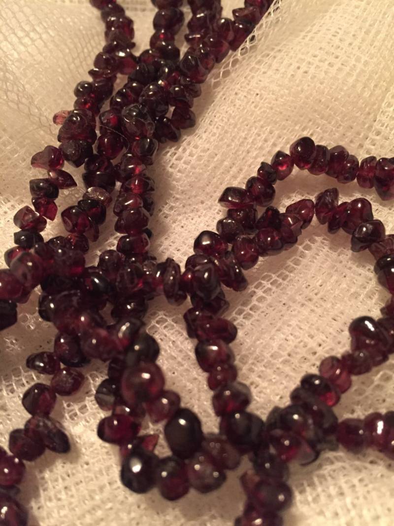 Granat Wunsch Edelstein Armband Halskette Oder Fußkettchen von Jadenmore