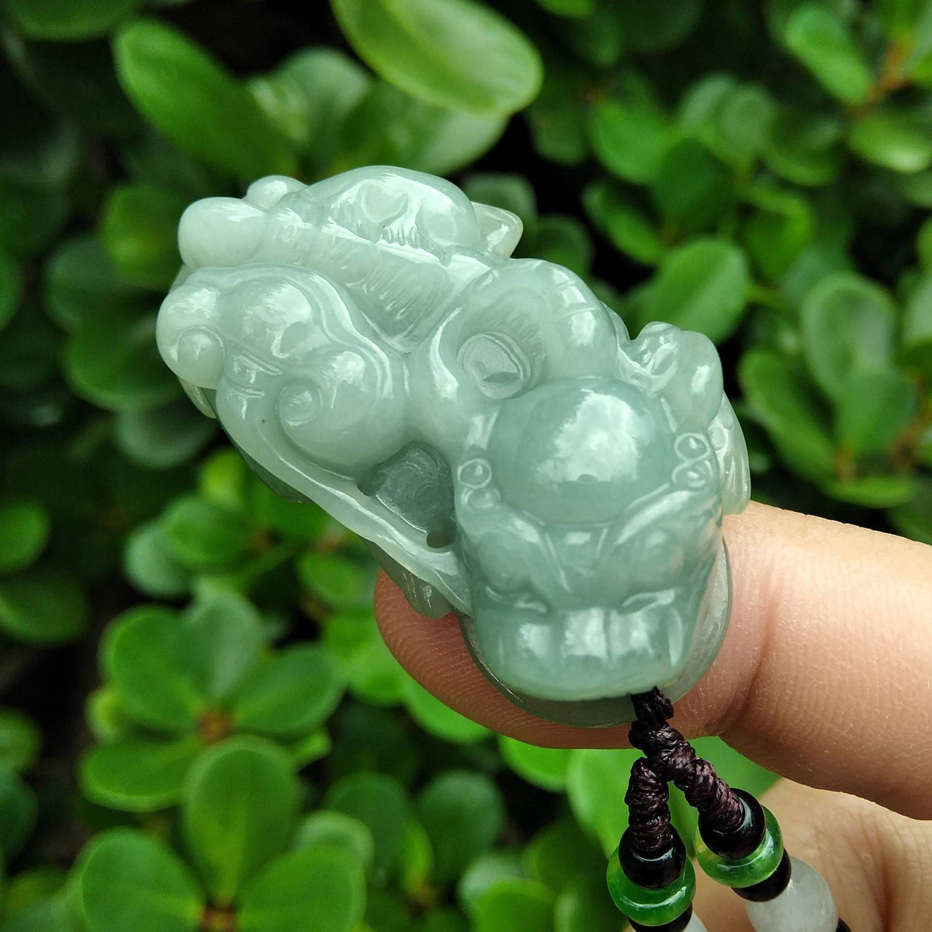 Echte Grüne Jade Pixiu Piyao Halskette, China Carving Charm Für Fortune Reichtum Glück Segen, Echte Jadeit Schmuck Geschenk Idee Männer Frauen von JadeousJade