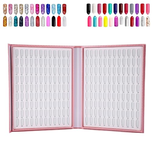 Jadeshay Farbkarte - Nagellack Display, Chart Buch Nail Art Showing Shelf 2 Typen 216 Farben(Rosa) von Jadeshay