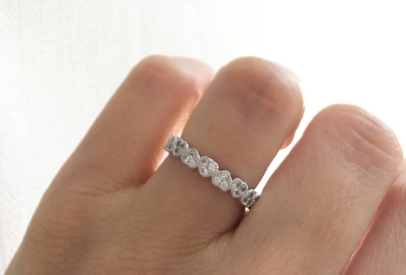 Herz-Ring. Sterling Silber Multi Stapelring. Cz-Herz-Ring. Silberring Stapeln. 3mm Ehering. Dicken Ehering Ring von Jadorelli