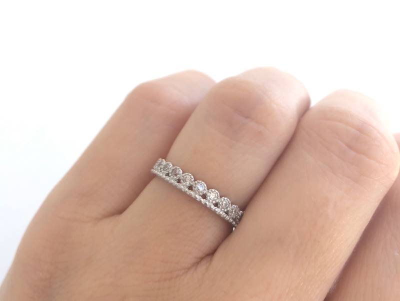 Multi-Kreis-Ring. Ewigkeit Ring. Volle Band. Hochzeit Stapelband. Sterling Silber Ehering von Jadorelli