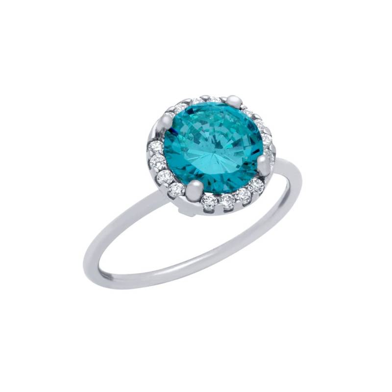 Ring Mit Blauem Topas. Topas-Ring. Cz Blauer Topas Ring. Sterling Silber Dezember Geburtsstein Stein von Jadorelli