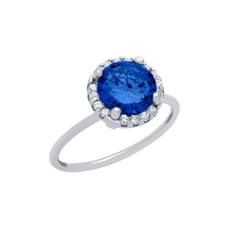 Saphir Ring. Ring Mit Blauem Saphir. Sterling Silber Blauer September Geburtsstein Stein. Dunkelblauer Steinring von Jadorelli
