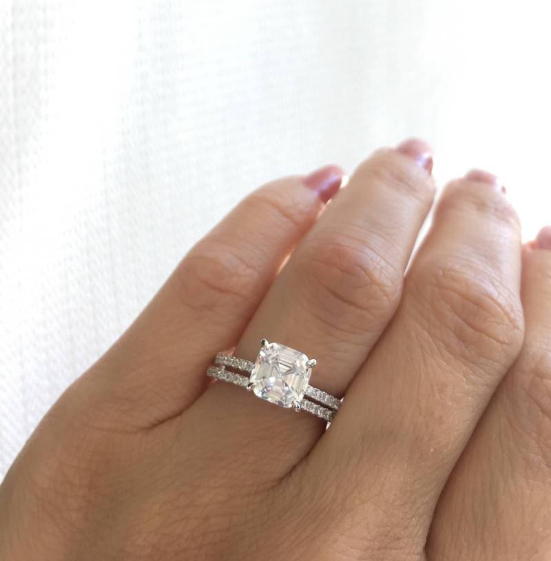 Silber Rhodinierte Eheringe . Hochwertiges Ring-Set, Verpackt in Einer Luxus-Geschenkbox Mit Blanko-Karte Und Einem Schmuck-Reinigungstuch von Jadorelli