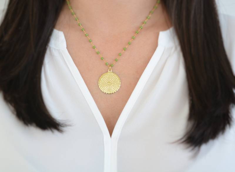 Unser Vater Gebet Gold Gefüllte Halskette. Medalla Del Padre Nuestro. Herr Fill Hochwertige Goldfill von Jadorelli