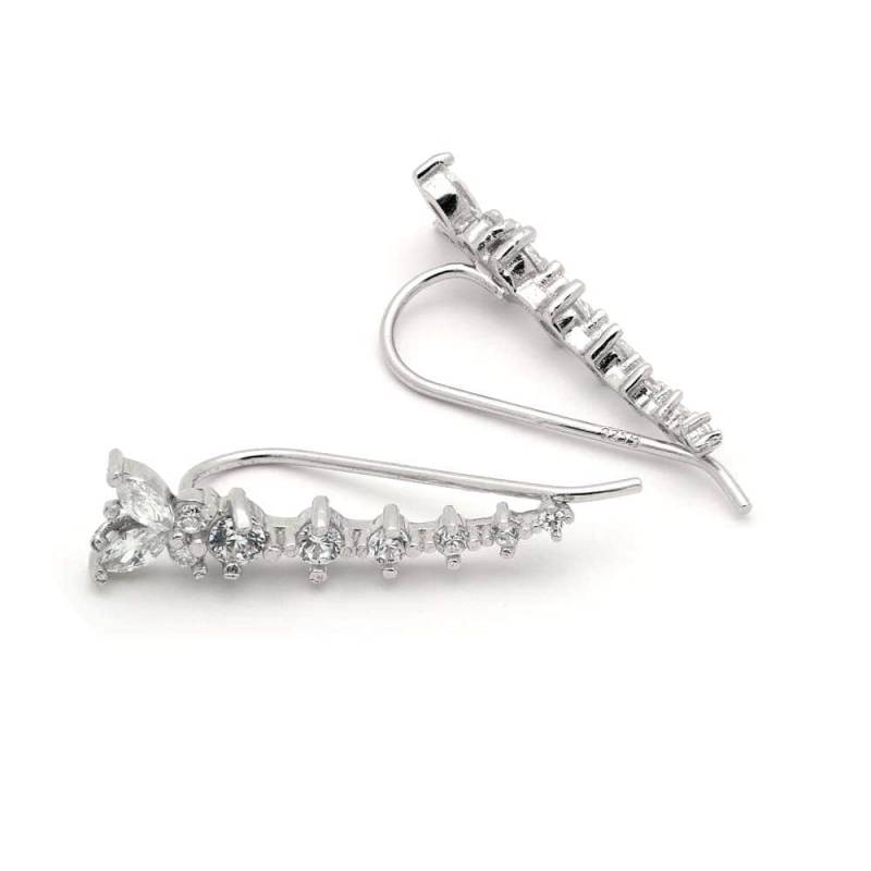 sterling Silber Cz Schmetterling Ohrringe. Hochwertige Ohr Kletterer. Silberne von Jadorelli