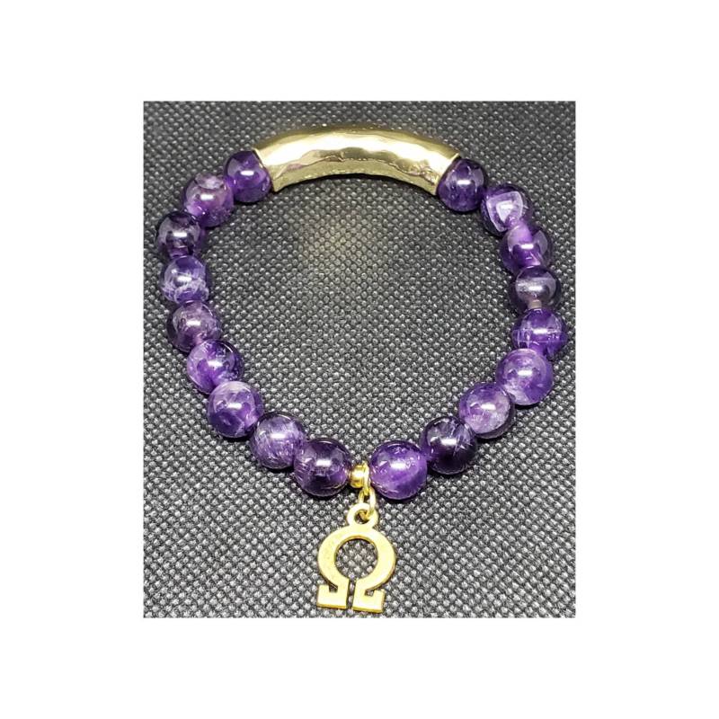 Lila Und Goldenes Omega Psi Phi Armband Lila Und Goldenes Omega Psi Phi Armband von JaeDesignsStore