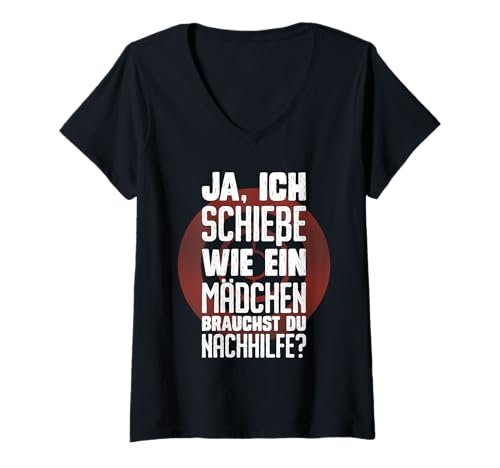 Damen Jägerin Ich Schieße wie ein Mädchen Jägerinnen Nachhilfe T-Shirt mit V-Ausschnitt Damen Jägerin Ich Schieße wie ein Mädchen Jägerinnen Nachhilfe T-Shirt mit V-Ausschnitt von Jäger Geschenk jagen Jägerin Jagd TShirt Frauen