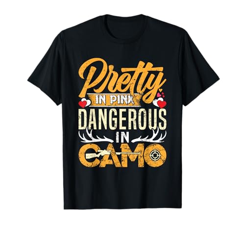 Jägerin Dangerous in CAMO Jagd TShirt Frauen Jägerinnen T-Shirt von Jäger Geschenk jagen Jägerin Jagd TShirt Frauen
