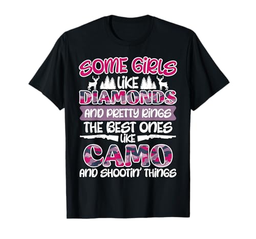 Jagd Mädchen The Best Ones like Camo and Shooting Jägerin T-Shirt Jagd Mädchen The Best Ones like Camo and Shooting Jägerin T-Shirt von Jäger Geschenk jagen Jägerin Jagd TShirt Frauen