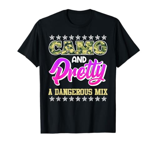 Jagen CAMO and Pretty A Dangerous Mix Jagd Frauen Jägerin T-Shirt Jagen CAMO and Pretty A Dangerous Mix Jagd Frauen Jägerin T-Shirt von Jäger Geschenk jagen Jägerin Jagd TShirt Frauen