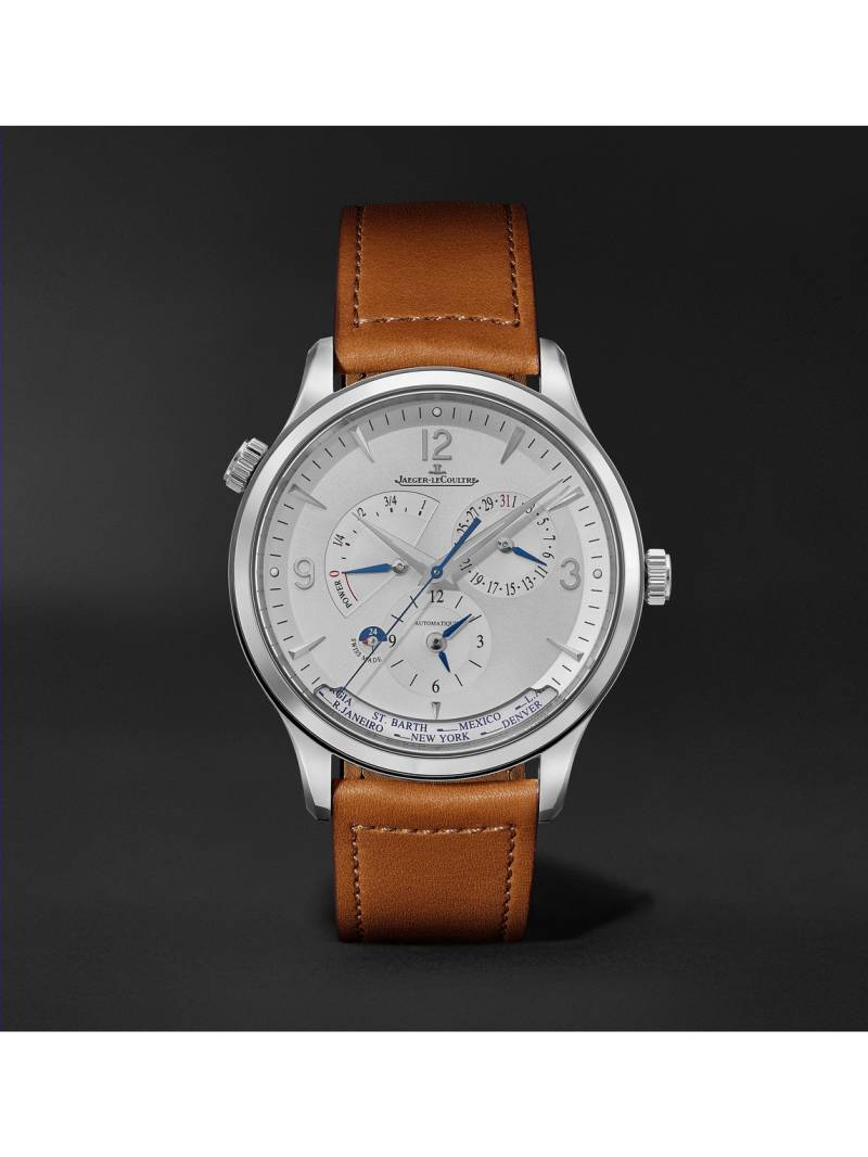 Jaeger-LeCoultre - Master Control Geographic Automatic 40mm Stainless Steel and Leather Watch, Ref. No. 4128420 - Men - Silver von Jaeger-LeCoultre