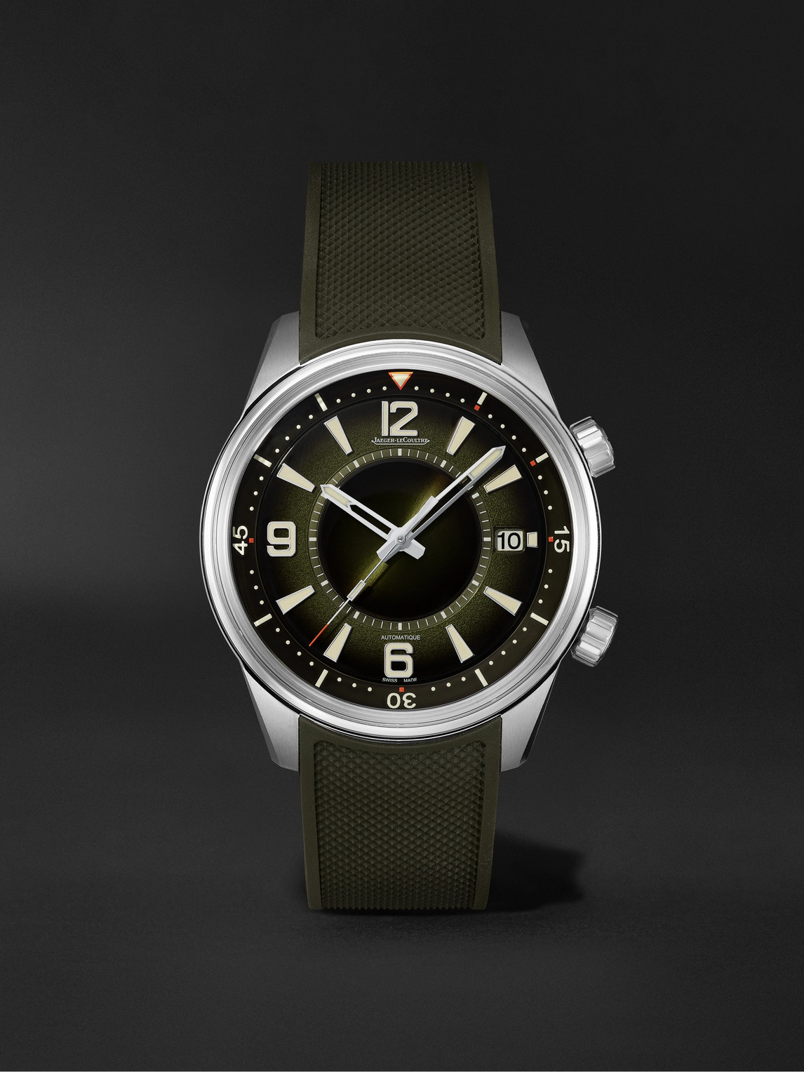 Jaeger-LeCoultre - Polaris Date Automatic 42mm Stainless Steel and Rubber Watch, Ref. No. Q906863J - Men - Green Jaeger-LeCoultre - Polaris Date Automatic 42mm Stainless Steel and Rubber Watch, Ref. No. Q906863J - Men - Green von Jaeger-LeCoultre