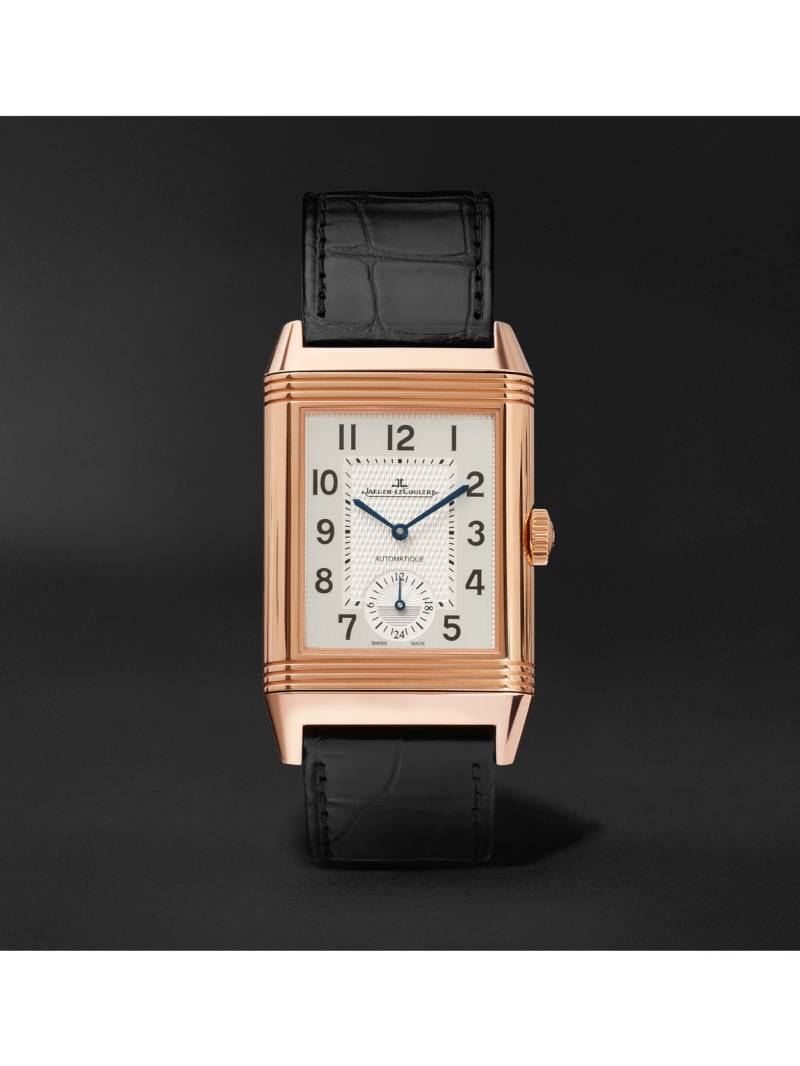 Jaeger-LeCoultre - Reverso Classic Large Duoface Automatic 28mm 18-Karat Rose Gold and Alligator Watch, Ref. No. Q1368470 - Men - Silver von Jaeger-LeCoultre