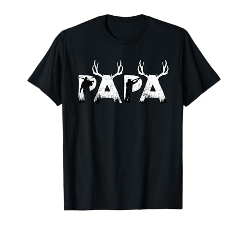 Jäger Papa Geschenke & Jagdschein Geschenke Herren - Jagd Papa Jäger T-Shirt - Schwarz - Klein - Klassisch Jagd - Kurzarm - Crew-Ausschnitt - T-Shirt von Jäger Papa Geschenke & Jagdschein Geschenke Herren