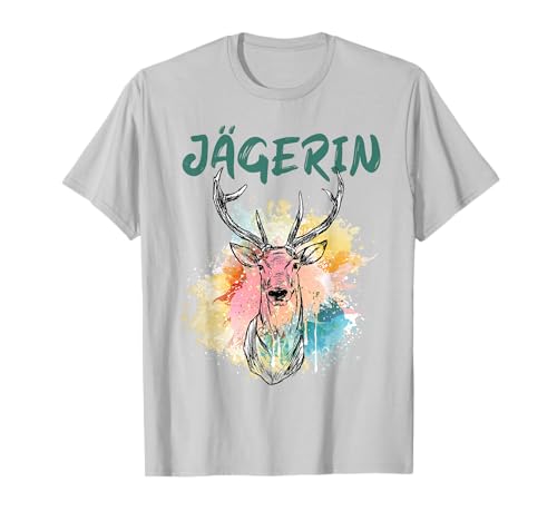 Jagen Hirsch Jagdbekleidung Jagdschein Damen Jagd Jägerin T-Shirt von Jägerin Geschenk Zur Jagdprüfung Frauen