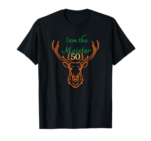 Ich bin Meister Jaegermeister Papa Mama Deer Bash Blowout Carousal T-Shirt von Jaegermeister Meister Deer Family Dad Mom Funny