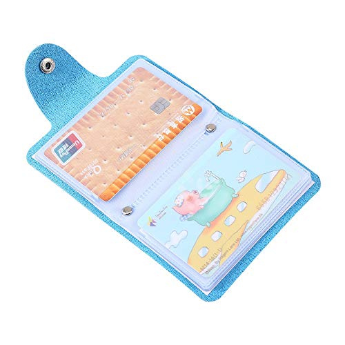 Kartenetui Geldbörse PU Leder Praktisch für Damen Herren (Blau), Blau von Jaerb