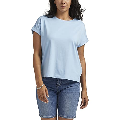 JAG Jeans Drapey Luxe T-Shirt für Damen, Blau, Klein von JAG Jeans