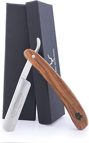Jag Shaving Cut Throat Razor – Straight Razor – Wooden – Barber Razor – Herren Shaving Cut Throat Razor – Straight Edge Razor – with Razor Case – Leather – Razor Cover – Sustainable Jag Shaving Cut Throat Razor – Straight Razor – Wooden – Barber Razor – Herren Shaving Cut Throat Razor – Straight Edge Razor – with Razor Case – Leather – Razor Cover – Sustainable von Jag Shaving