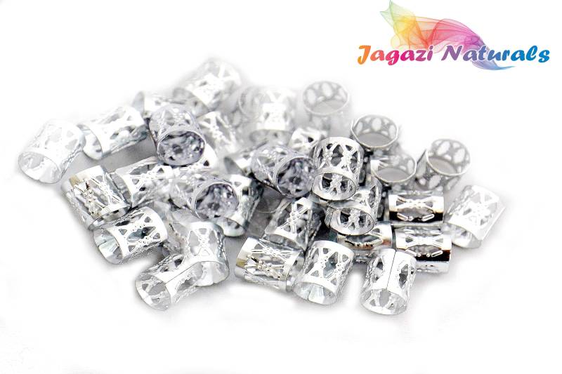 x20 Tube Ringe, Um Ihr Haar Zu Schmücken | Manschetten Metall Clips Rasta Wickelt Perlen Faux Locks von JagaziWigMakingTools