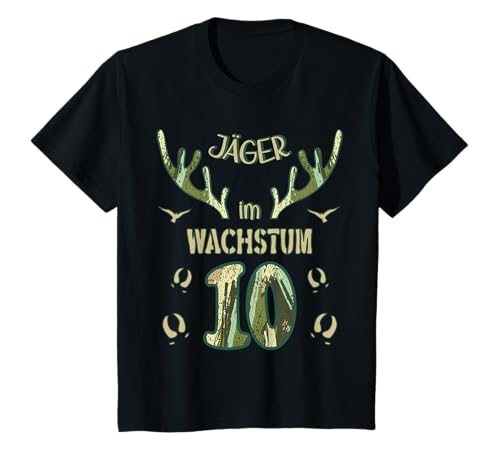 Jäger im Wachstum - 10 Jahre Geburtstag - Jagd Kinder T-Shirt von Jagd Geburtstag Junge Papa Sohn Waidmann Jäger