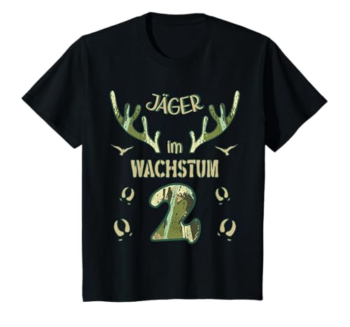 Jäger im Wachstum - 2 Jahre Geburtstag - Jagd Kinder T-Shirt von Jagd Geburtstag Junge Papa Sohn Waidmann Jäger