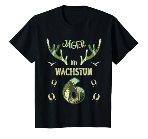 Jäger im Wachstum - 6 Jahre Geburtstag - Jagd Kinder T-Shirt von Jagd Geburtstag Junge Papa Sohn Waidmann Jäger