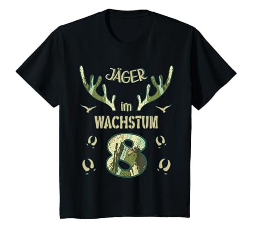 Jäger im Wachstum - 8 Jahre Geburtstag - Jagd Kinder T-Shirt von Jagd Geburtstag Junge Papa Sohn Waidmann Jäger