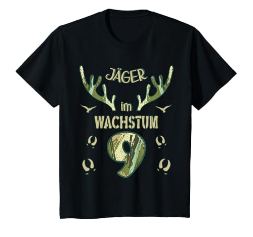 Jäger im Wachstum - 9 Jahre Geburtstag - Jagd Kinder T-Shirt von Jagd Geburtstag Junge Papa Sohn Waidmann Jäger