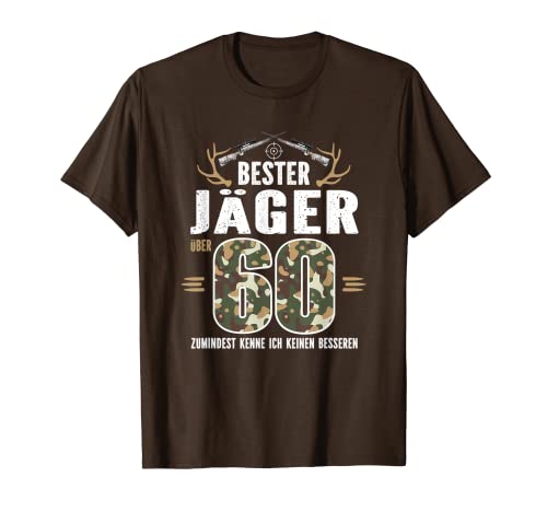 Herren Bester Jäger über 60 T-Shirt Herren Bester Jäger über 60 T-Shirt von Jagd Jagdsaison Jäger Hirsch Wild Geweih Förster