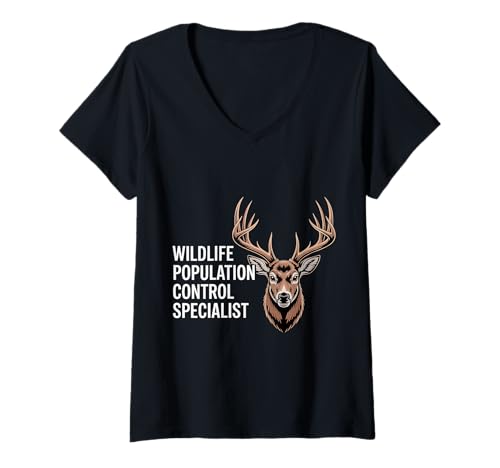 Damen Wildlife Population Control Specialist Jagdwitz -------- T-Shirt mit V-Ausschnitt Damen Wildlife Population Control Specialist Jagdwitz -------- T-Shirt mit V-Ausschnitt von Jagd im Freien